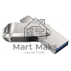 Флешка USB Sandisk Ultra Dual Luxe (SDDDC4-032G-G46), 32Gb, USB 3.2 Gen 1/Type-C, R/W 150/40, серебристый