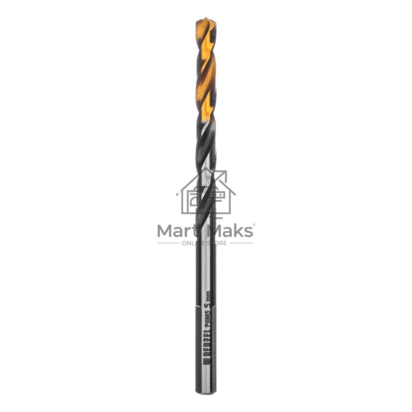 Сверло спиральное по металлу 5 x 86мм, Р6М5, Golden Tip, многогранная заточка Denzel