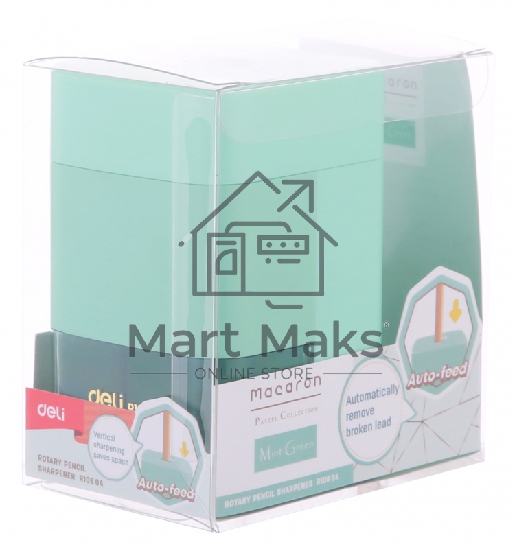 Точилка для карандашей механическая Deli ER10604 Macaron, 1 отверстие, пластик, ассорти