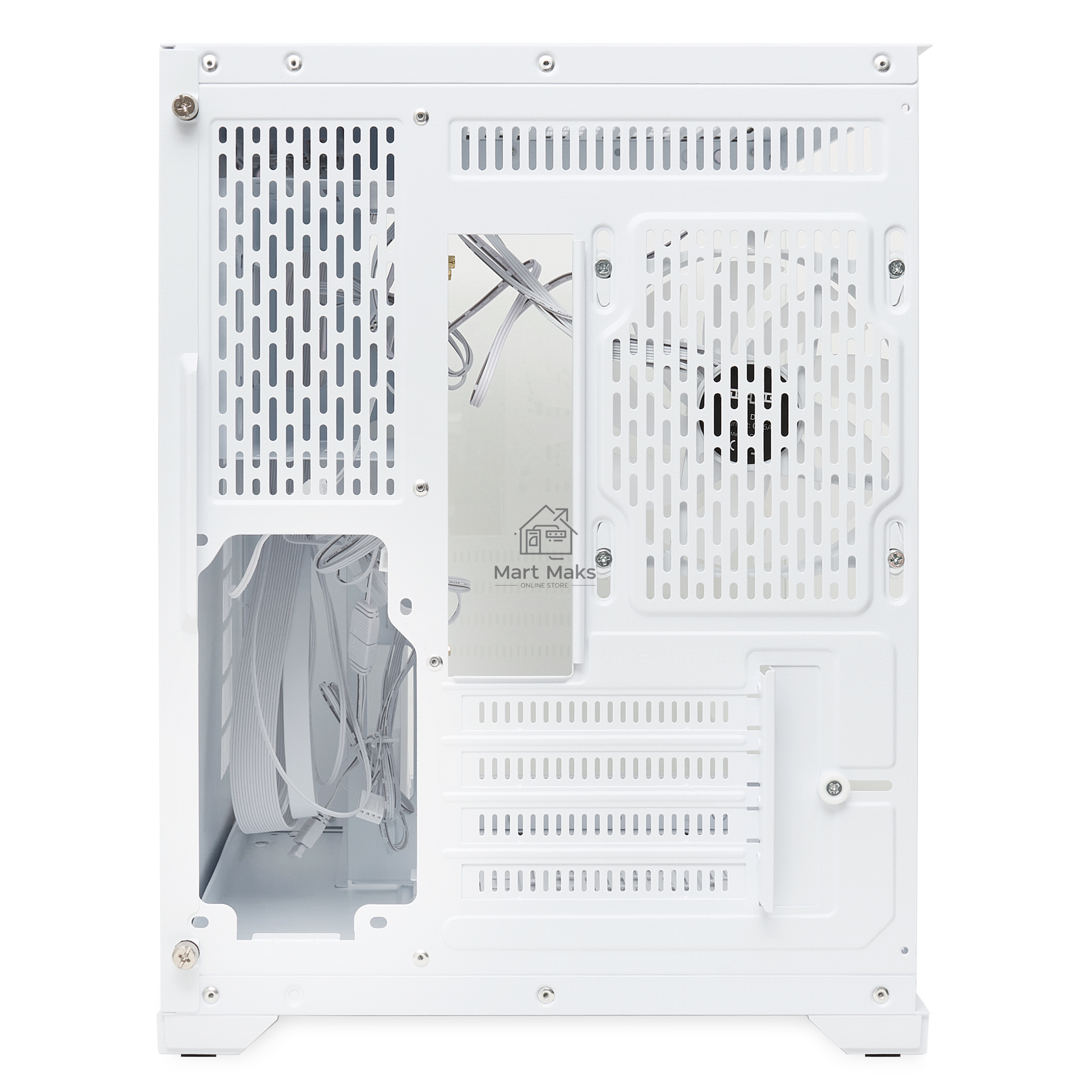Компьютерный корпус  HSPD F330, Panoramic Mini-tower, White, TG, 0.5 SPCC, 3x120mm ARGB mATX, mITX 160/400/200mm 1x2.5