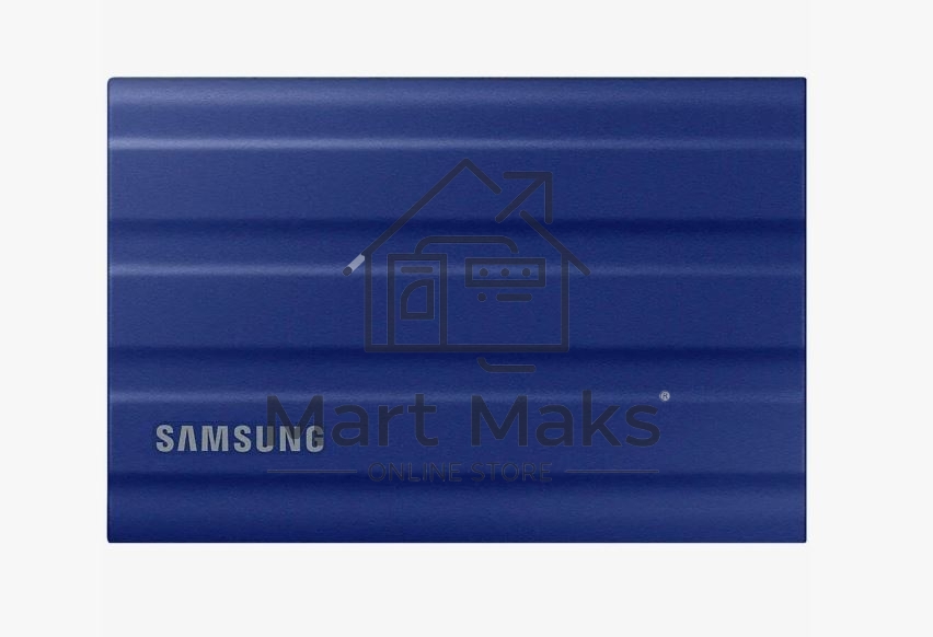 Накопитель Samsung External SSD T7 Shield, 2TB, Type C-to-C/A, USB 3.2 Gen2, R/W 1050/1000MB/s, IP65, 88x59x13mm, 98g, Blue (12 мес.)
