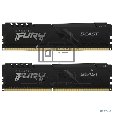 Оперативная память Kingston Fury Beast Black, DDR4, 32GB (2x16GB), 3200 MHz, CL16, с радиатором, черный