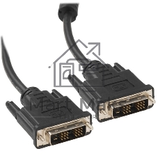 Кабель DVI-D single link Cablexpert CC-DVIL-BK-10, 19M/19M, 3.0м, CCS, черный, экран, феррит.кольца, пакет