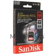 Флеш карта Sandisk Extreme Pro microSDXC 256Gb + SD Adapter + Rescue Pro Deluxe 200Mb/s