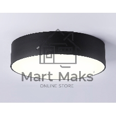 Потолочный светодиодный светильник Ambrella light FV5521 BK черный LED 26W 3000K D220*58 (Без ПДУ)