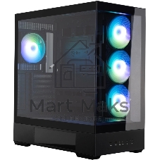 Компьютерный корпус ZALMAN P40 DS, ATX, черный, WINDOW, 9.1-inch LCD screen, 2xCombo(2.5” or 3.5”), 1x2.5”, 1xUSB TYPE-C, 2xUSB 3.0, SIDE 3x120мм ARGb, REAR 1x120мм ARGb