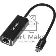 Адаптер для ноутбука Lenovo ThinkPad LX0804 черный USB-C to Ethernet Adapter