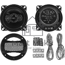 Колонки автомобильные Digma KERNEL MINI 120Вт 90дБ 4Ом 10см (4дюйм) (ком.:2кол.) коаксиальные двухполосные
