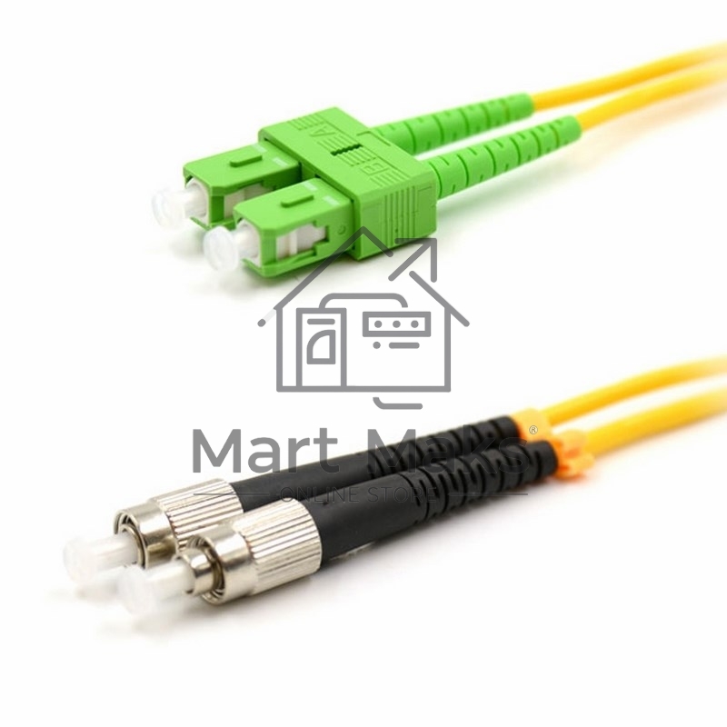 Патч-корд оптический переходной (SM), 9/125 (OS2), SC/APC-FC/UPC, (Duplex), PVC, 5м