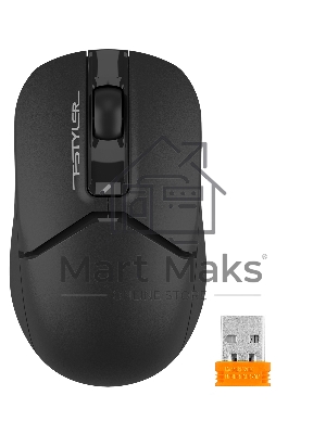 Мышь беспроводная A4Tech Fstyler FG12S черный, 1200 dpi, радиоканал, USB, кнопки - 3