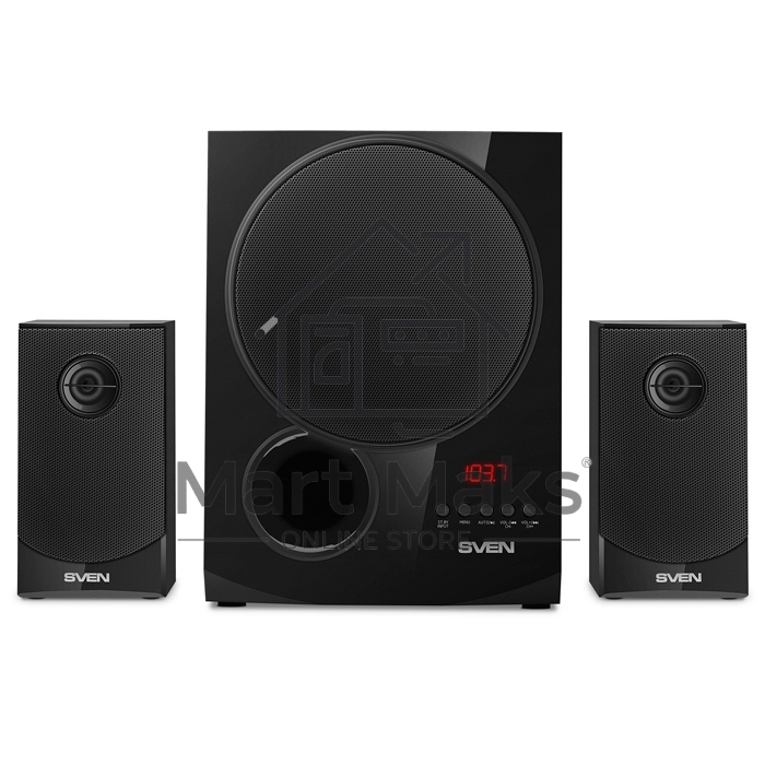 Акустическая система 2.1 SVEN MS-2080 / 70 Watt / ~220V 50Hz / FM-тюнер, USB/ SD, дисплей / BLUETOOTH / ПДУ / Black