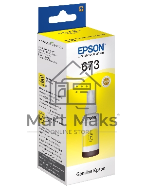 Чернила Epson 673 C13T673498 (аналог C13T67344A) желтый 70мл для Epson L800/L810/L850/L1800