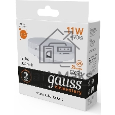 Лампа светодиодная Gauss LED Elementary GX53 11W 810lm 3000K 1/10/100