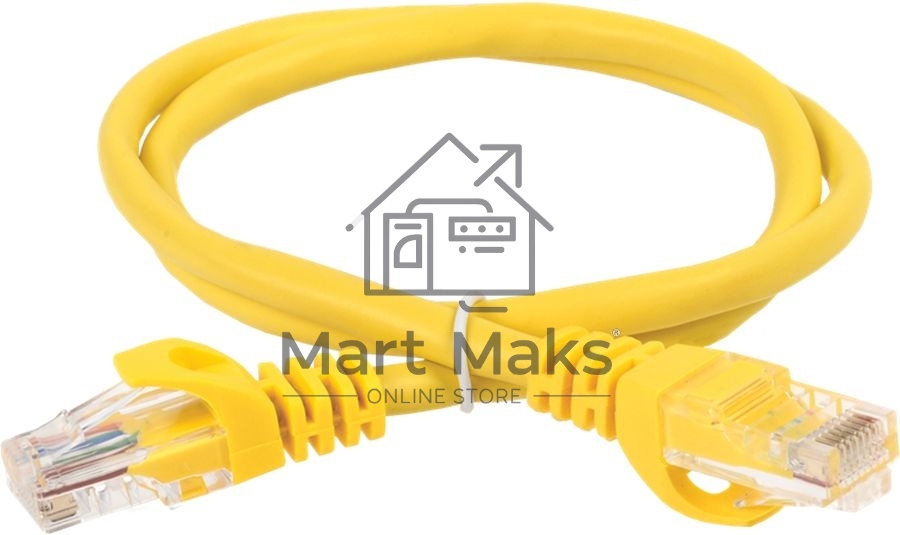 Патч-корд ITK Generica PC05-C5EU-3M-G U/UTP не экранированный RJ-45 вил.-вилка RJ-45 кат.5E 3м желтый ПВХ (уп.:1шт)
