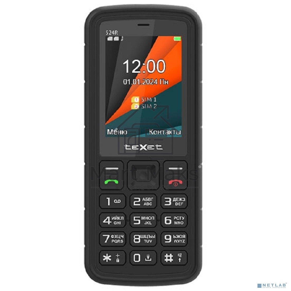Мобильный телефон teXet TM-524R черный