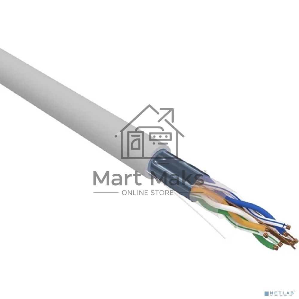 Кабель витая пара, F/UTP, CAT 5e, ZH нг(А)-HF, 4х2х0,52мм, 24AWG, INDOOR, SOLID, серый, 305м Rexant PRO
