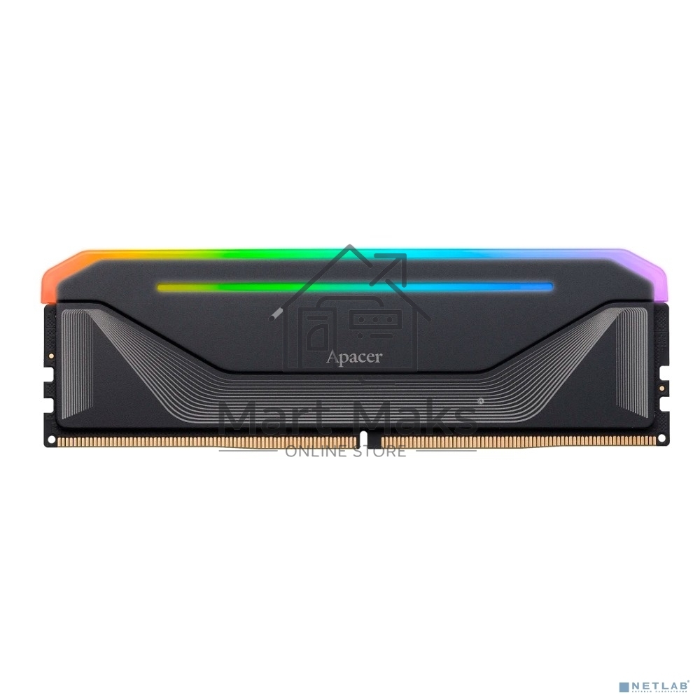 Оперативная память Apacer Nox, DDR5, 16GB (1x16 GB), 6000 MHz, CL38, DIMM, радиатор, RGB, черный