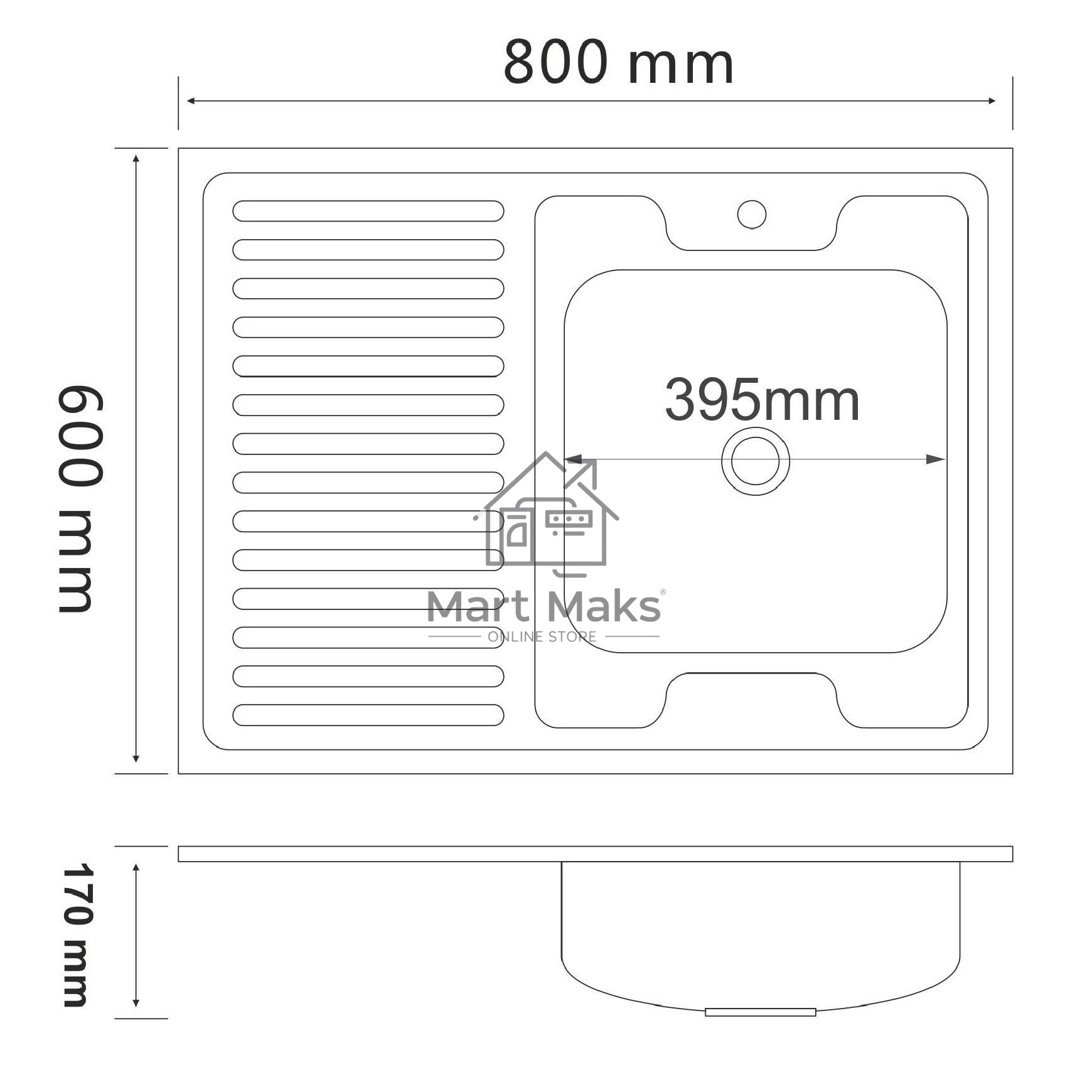 Кухонная мойка MG6-8060R