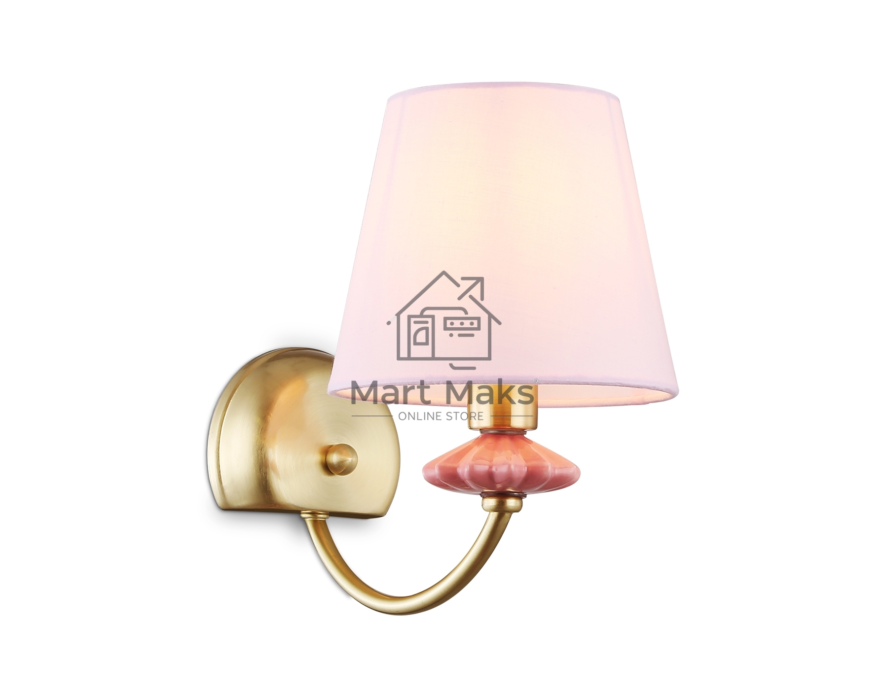 Настенный светильник Ambrella light LH75027 GD/PI золото/розовый E14 max 40W 240*150*240