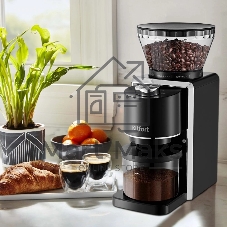 Кофемолка Kitfort КТ-787 200Вт сист.помол.:жернова вместим.:250гр черный/серебристый