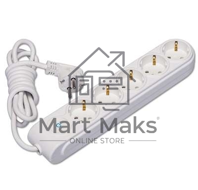 Удлинитель 5х5м с заземл. 16А защ. шторки Makel N5310063