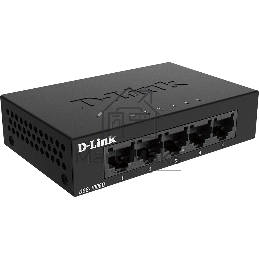 Коммутатор D-Link DGS-1005D/J2A неуправляемый с 5 портами 10/100/1000Base-T и функцией энергосбережения