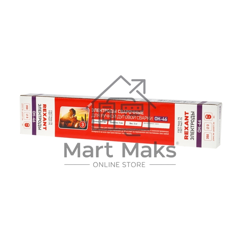 Электрод 350 мм ОК-46 3 мм пачка 3 кг Rexant
