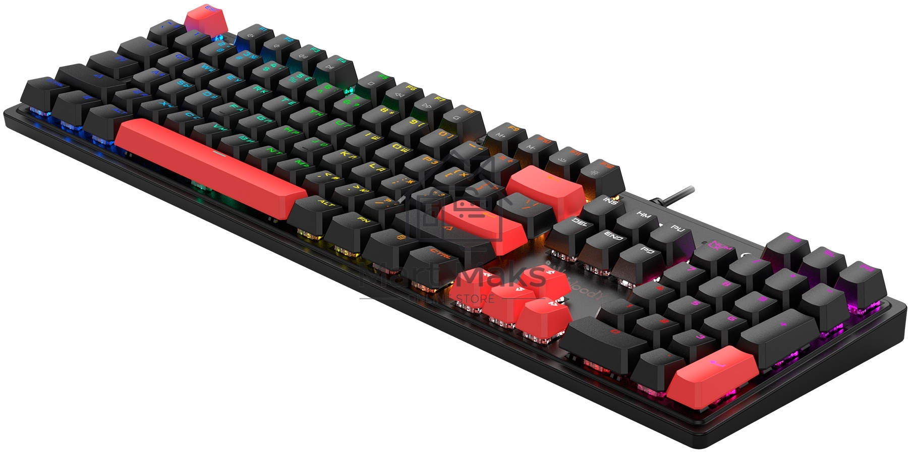 Клавиатура A4Tech Bloody S510R механическая черный USB for gamer LED