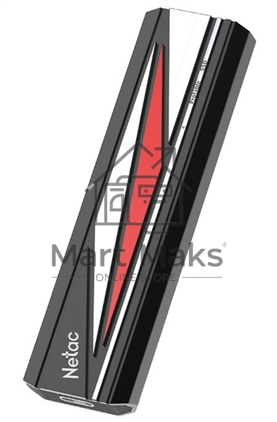 Внешний накопитель SSD Netac ZX20L 2TB USB 3.2 Gen 2 Type-C External SSD, R/W up to 2000MB/1800MB/s, with USB C to A cable and 20Gbps USB C to C cable, 5Y wty