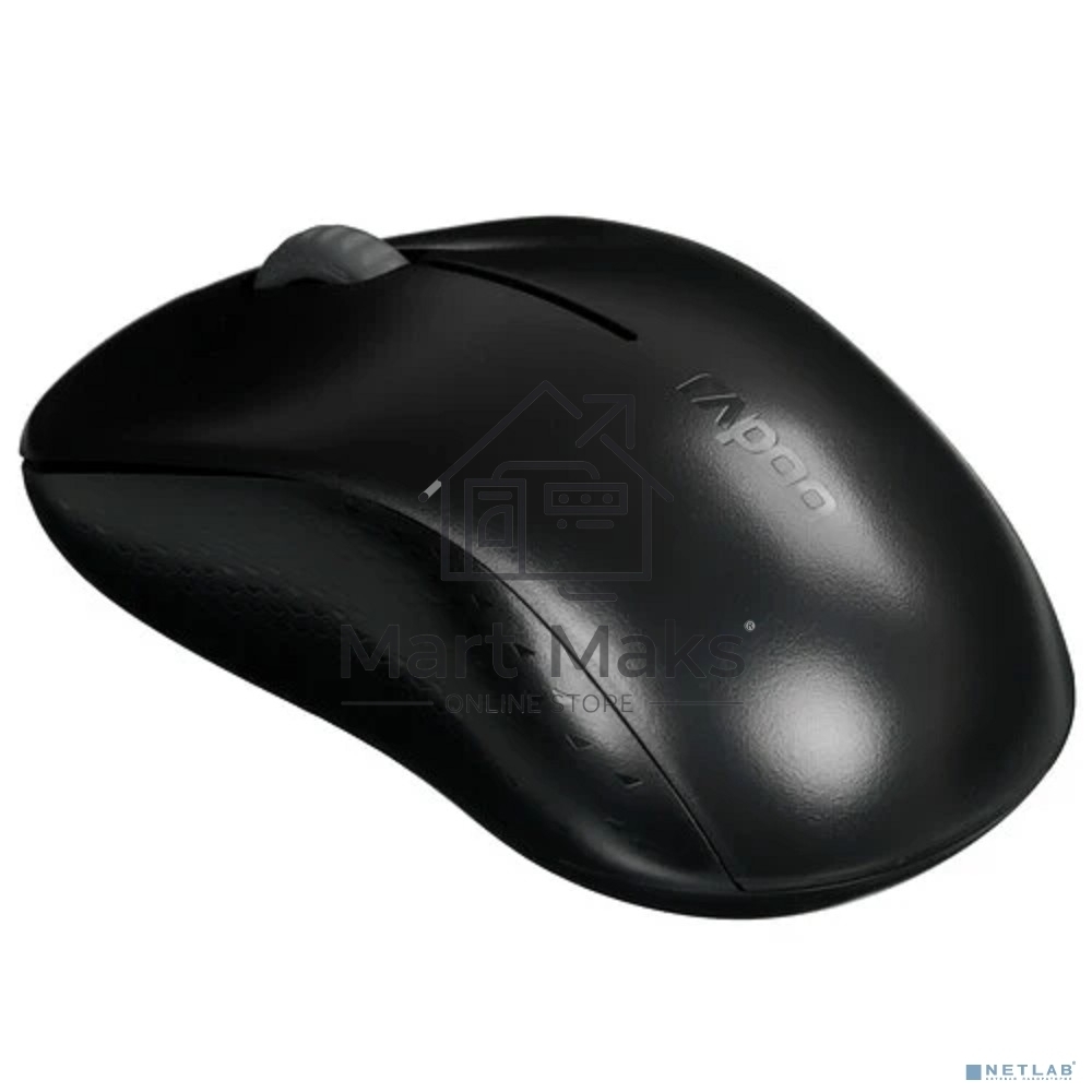Мышь беспроводная Rapoo M160 Silent черный, 1300 dpi, радиоканал, Bluetooth, USB, кнопки - 3