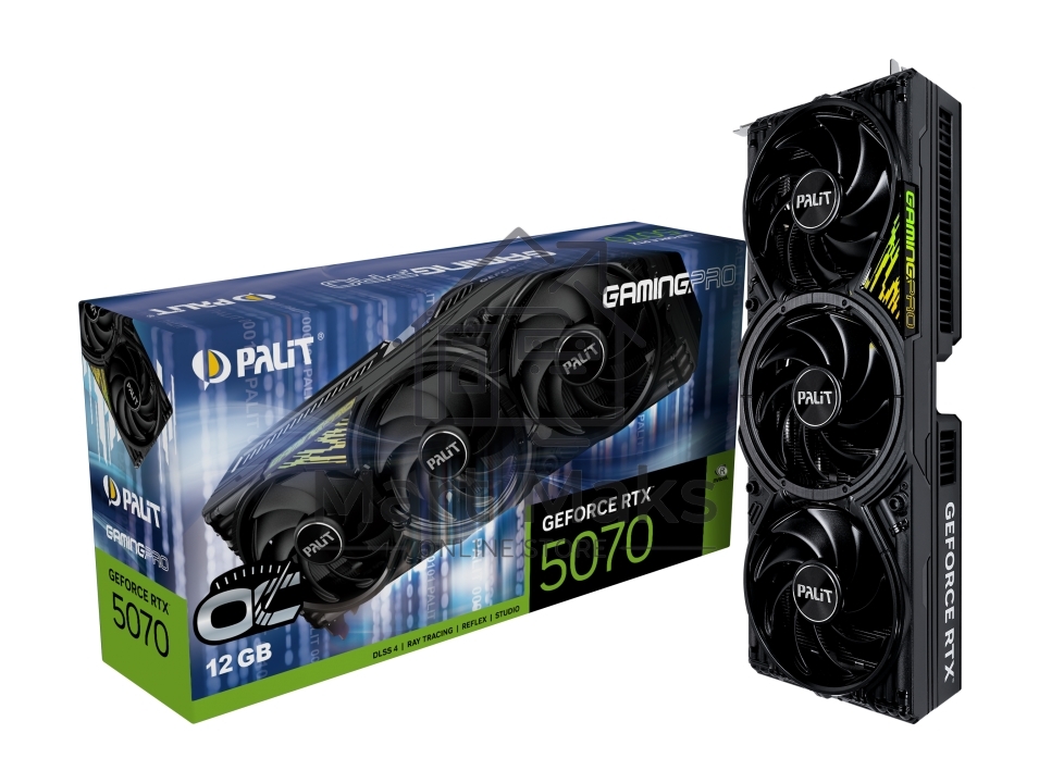 Видеокарта Palit NVIDIA GeForce RTX 5070 GamingPro OC 12Gb PCI-E 192bit GDDR7 2325/28000 HDMIx1 DPx3 HDCP Ret