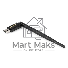 Сетевой адаптер Wi-Fi 4 ExeGate EDWA-137-N300-1 (Беспроводной USB адаптер, Wi-Fi N (b/g/n), чипсет Realtek8192, до 300 Мбит/с на 2,4 ГГц, внешняя 3dBi антенна, USB 2.0)