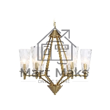 Светильник Ambrella light TR3231/6 BS/FR латунь/белый матовый E14*6 max 40W D610*585
