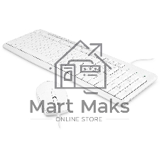 Комплект клавиатура+мышь Oklick S650 проводной, USB, 2000 DPI, белый