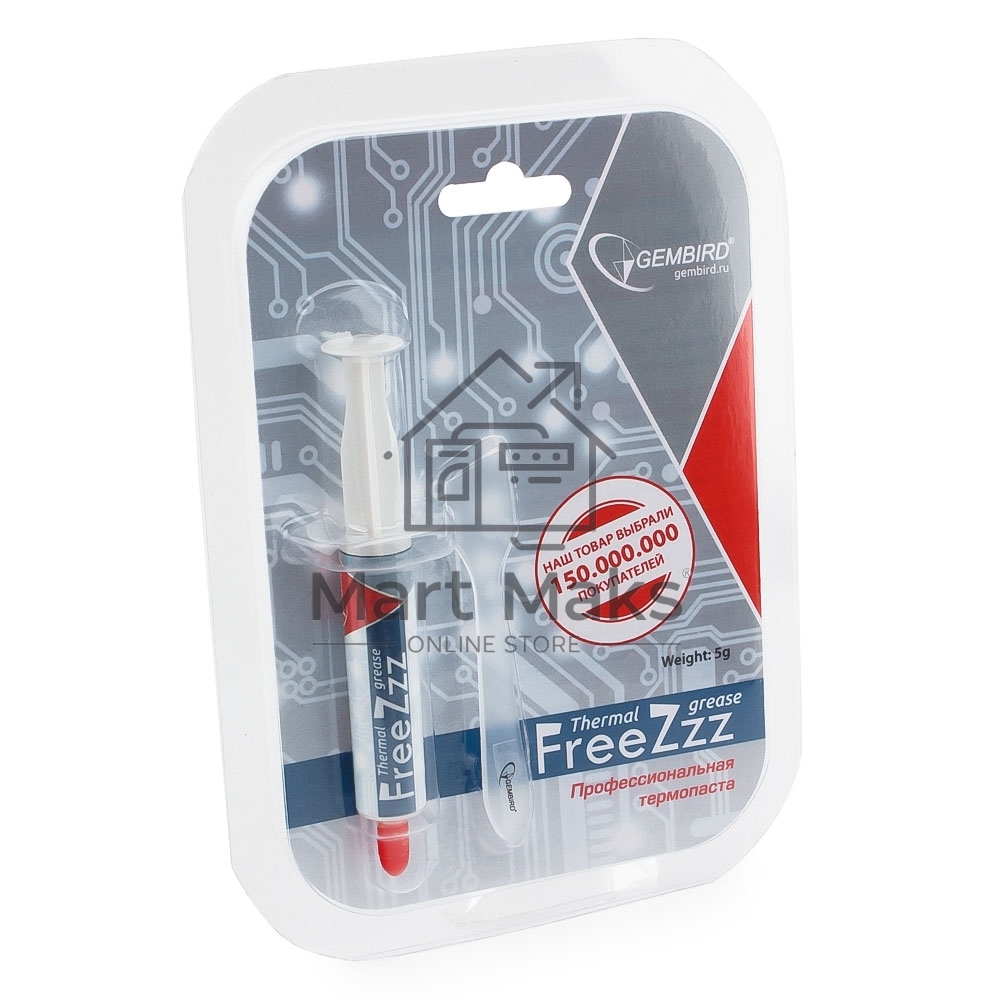 Термопаста Gembird FreeZzz GF-01-5 для радиаторов, 5гр, шприц