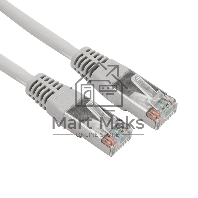 Пaтч-корд F/UTP Rexant, категория 5e, RJ45-RJ45, экранированный, 24AWG, LSZH, серый, 3м
