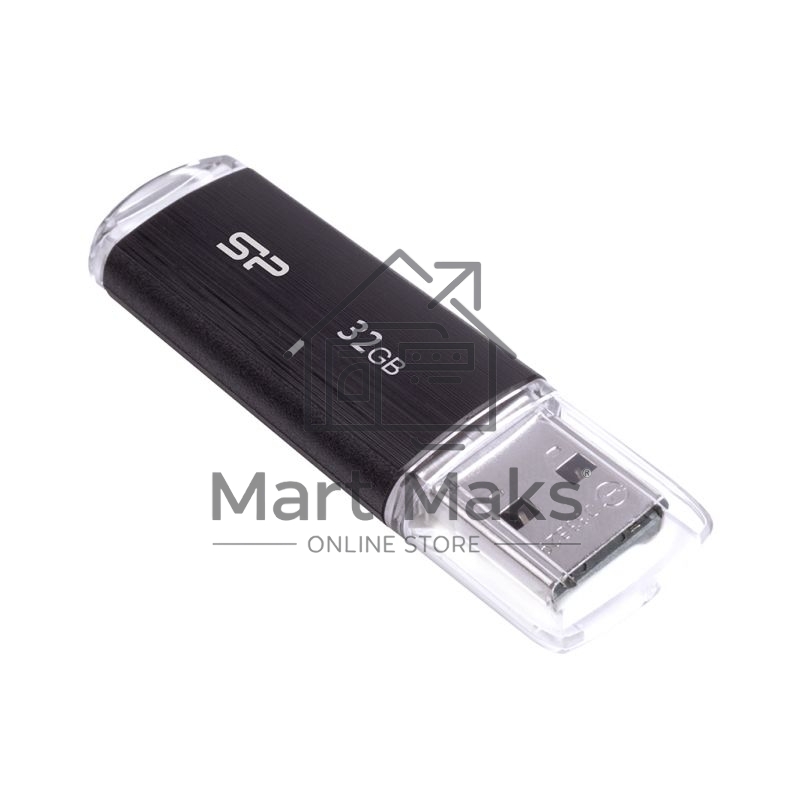 Флешка USB R/W 32Gb Silicon Power Ultima U02 (SP032GBUF2U02V1K), USB2.0, Black