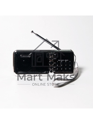 Радиоприемник портативный Сигнал РП-226BT черный/серебристый USB microSD