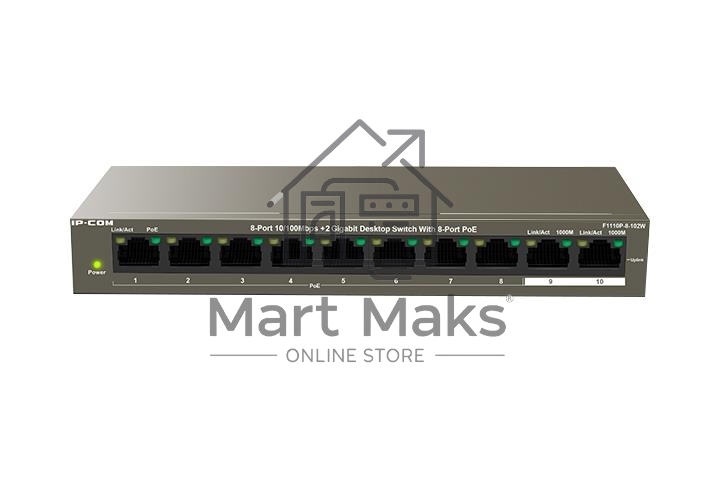 Коммутатор 10PORT 10/100M F1110P-8-102W IP-COM