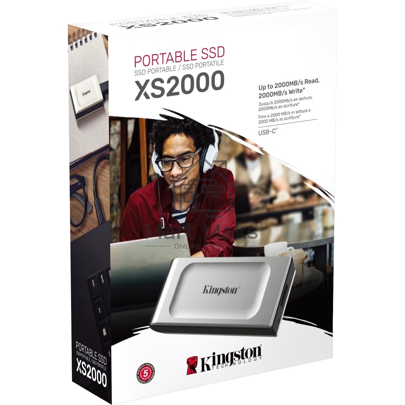 Накопитель SSD Kingston USB 3.2 4Tb SXS2000/4000G XS2000 1.8