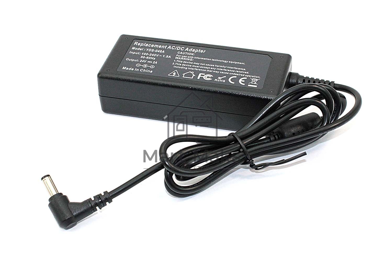 Блок питания для монитора и телевизора LCD 24V 2A 48W 5.5x2.1мм OEM