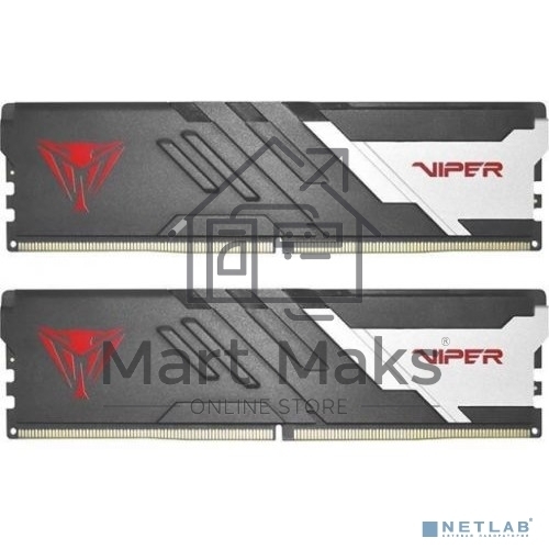 Оперативная память Patriot Viper Venom, DDR5, 64GB (2x32GB), 5600MHz, CL40, DIMM, с радиаторами, черный