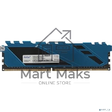 Оперативная память NETAC Shadow, DDR4, 8GB (1x8GB), 2666MHz, CL19, DIMM, с радиаторами, синий