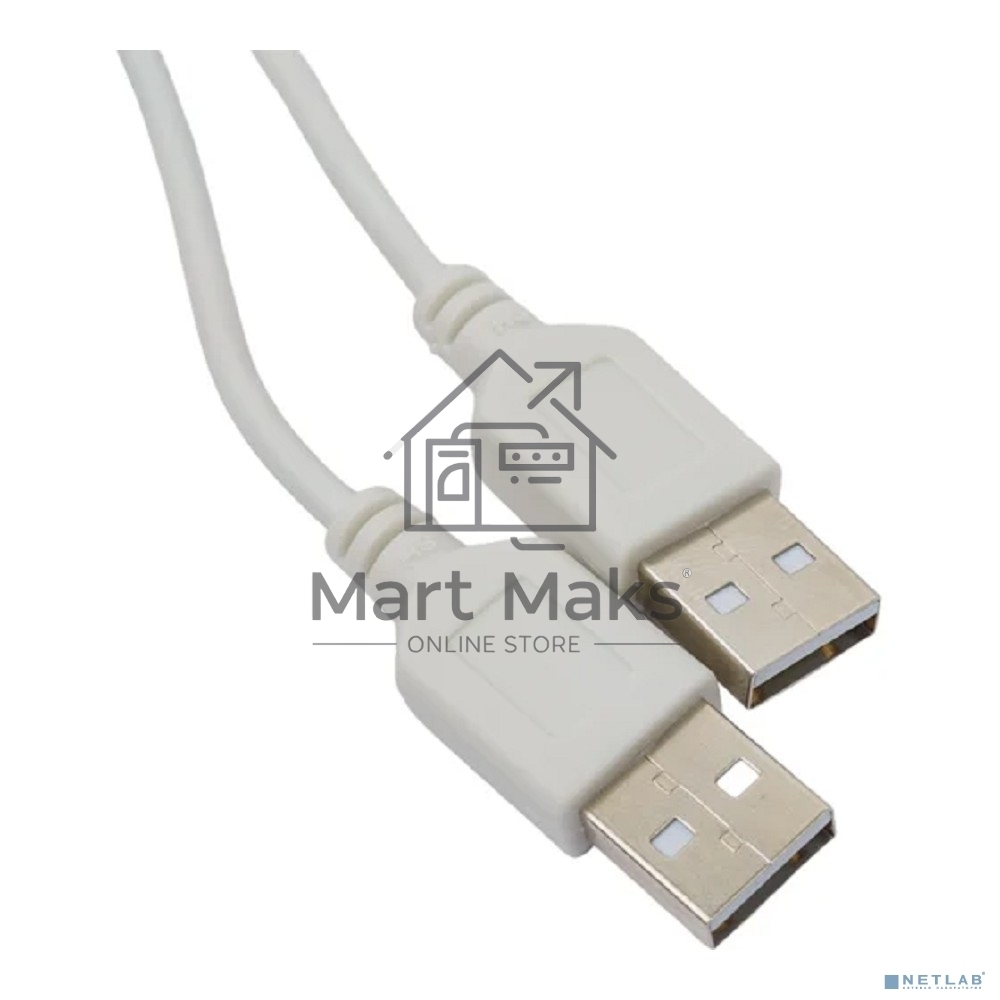 Кабель Rexant USB-A - USB-A, 2,4А, 3м, ПВХ, серый