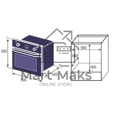 Духовой шкаф Электрический Domfy DM6642EO IX нержавеющая сталь