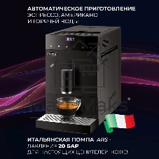 Кофемашина автоматическая Vitek Metropolis VT-8700 черный, зерновой кофе, 1.2 л, 1350 Вт, 20 Бар