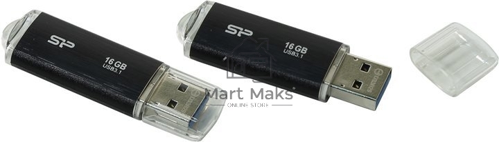 Флешка USB R/W 16GB USB Drive <USB 3.0> Silicon Power Blaze B02 Black (SP016GBUF3B02V1K)