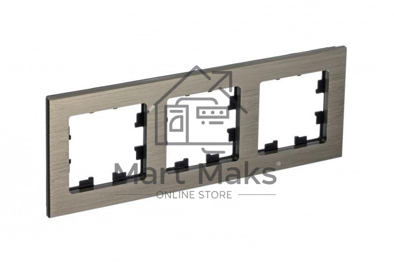 Рамка 3-м AtlasDesign Nature металл латунь SchE ATN312203