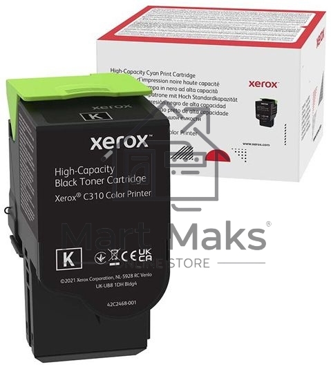 Картридж лазерный XEROX C310 черный 8K (006R04368)