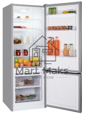 Холодильник Nordfrost NRB 122 S серебристый двухкамерный 205/70л морозилка снизу, капельная система